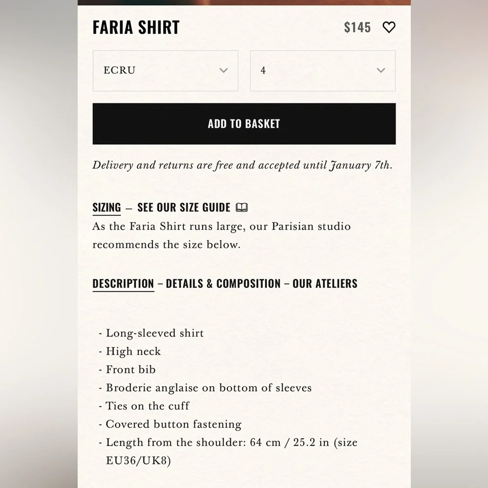 Sezane White Button Down Shirt - Picture 4 of 4